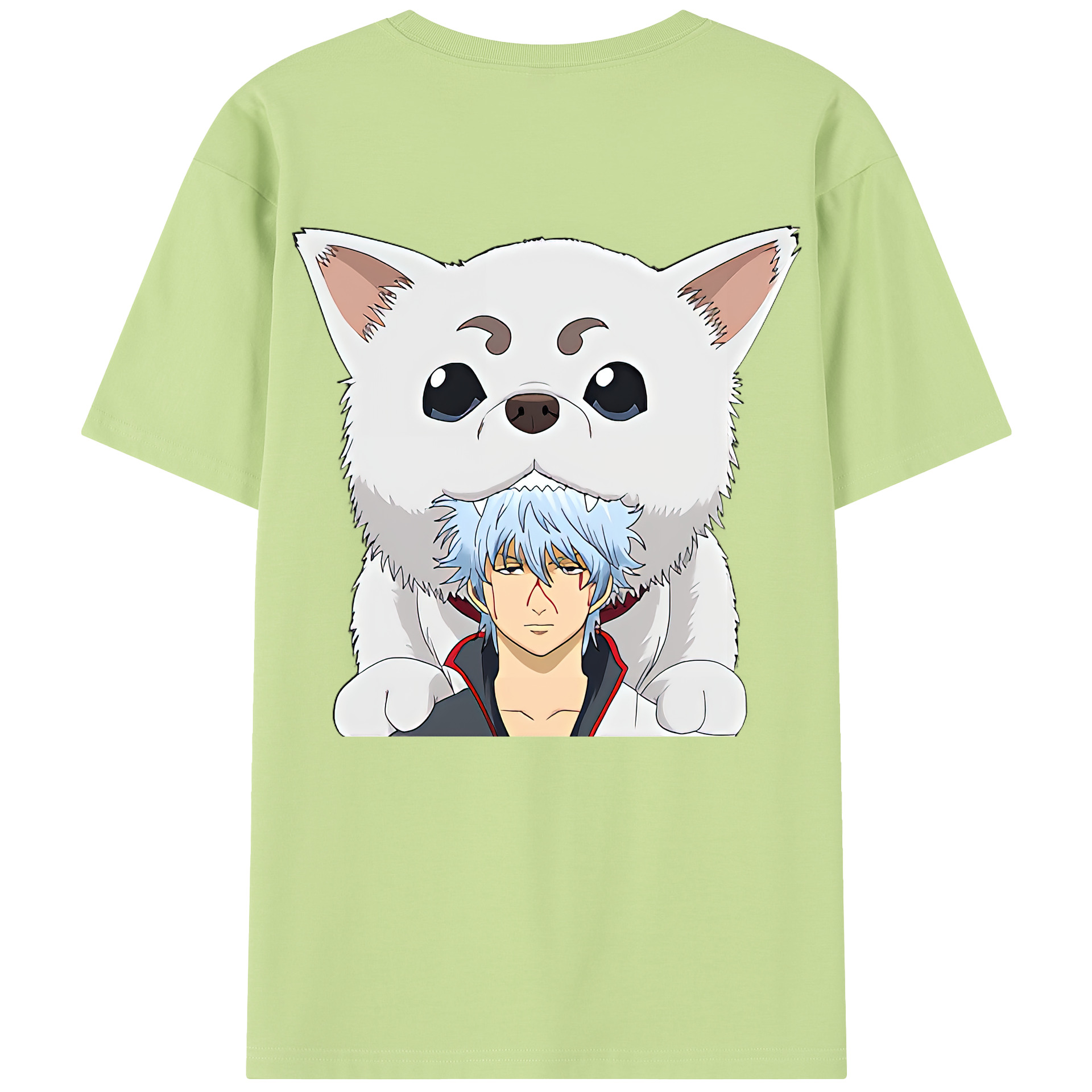 （画像用） ぎんたま 坂田銀時（さかたぎんとき） 神楽 志村新八（しむら しんぱち） GINTAMA Sakata Gintoki Kagura Shimura Shinpachi 綿100％半袖Tシャツ（背面プリント）